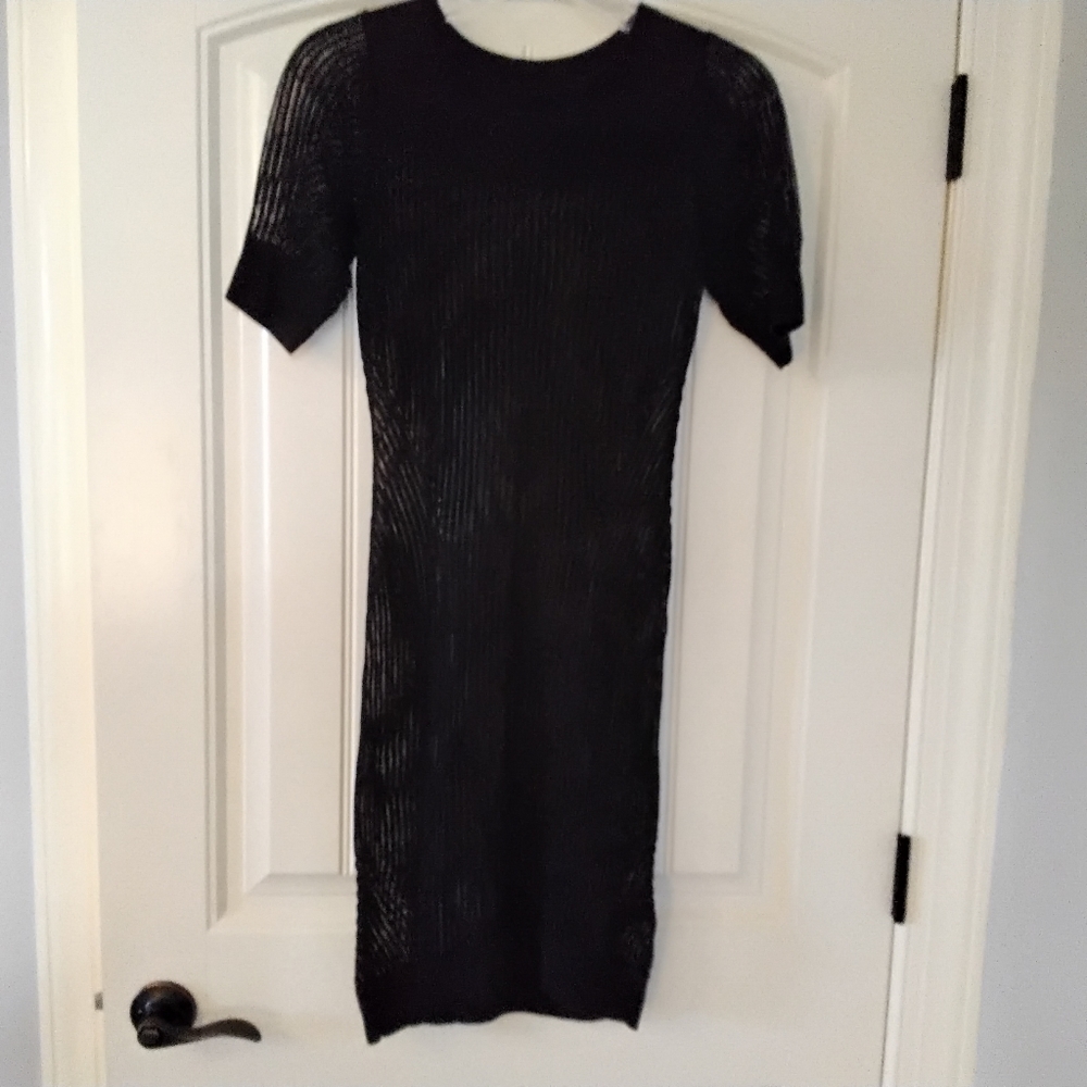 All Saints Black Marlier Dress - 2 - Picture 6 of 8